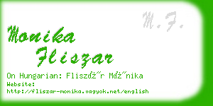 monika fliszar business card